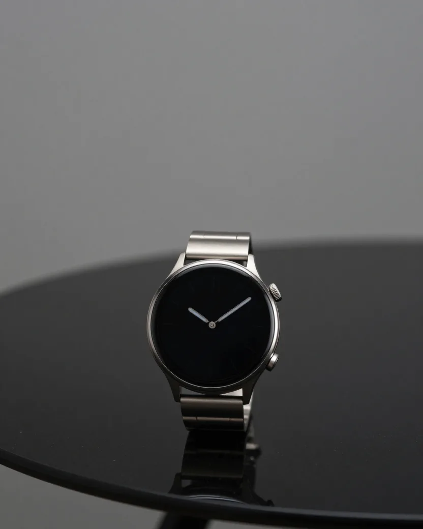 Product ad visual with watch
